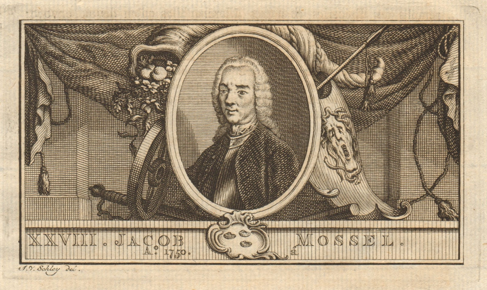 Jacob Mossel, Governor-General of the Dutch East Indies 1750-1761 1763 print